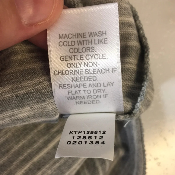 Pure J Jill Gray‎ Heather Striped Tunic Shirt Womens Medium Petite Half Sleeve - Picture 7 of 10